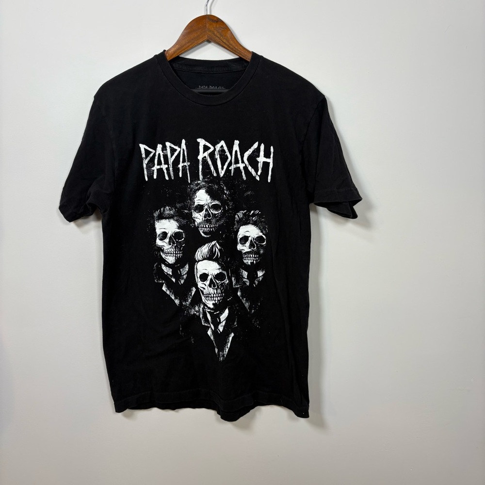 Papa Roach I Think I Need Help Band Tee Large Skull Graphic Shirt Unisex